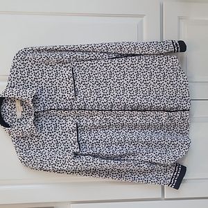 Loft Black/white/grey print button down Size S